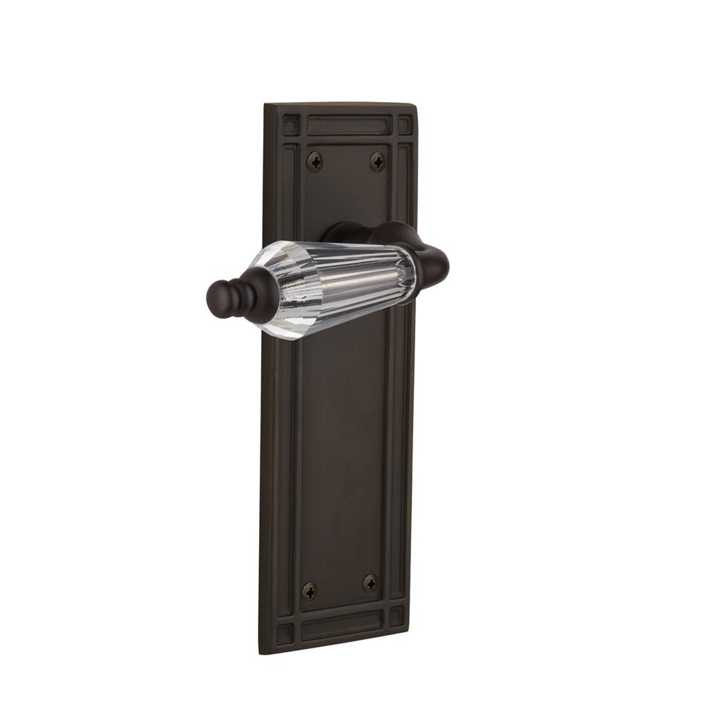 Nostalgic Warehouse MISPRL Full Passage Set Without Keyhole Mission Plate with Parlour Lever in Oil-Rubbed Bronze